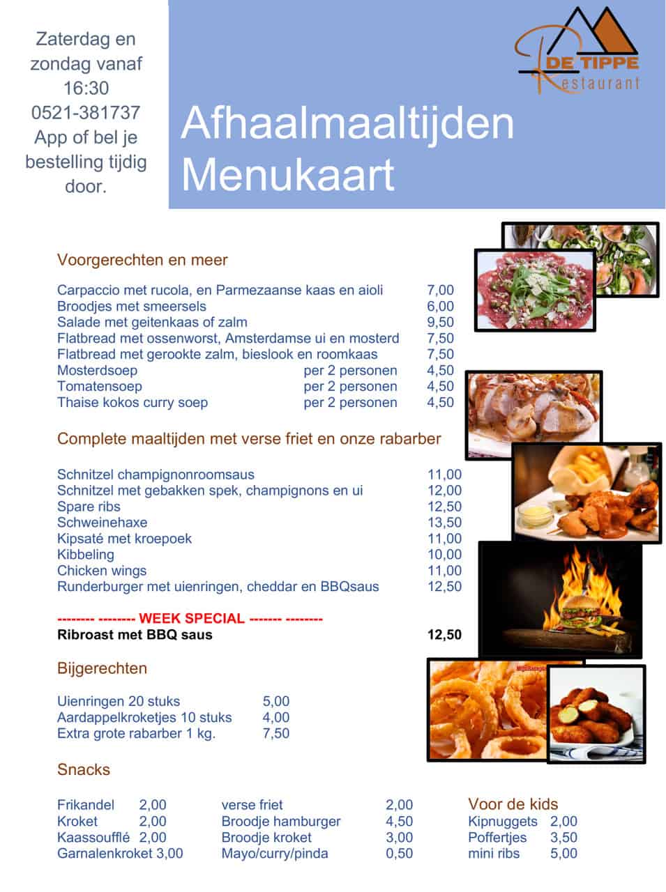 Afhaalmaaltijden van De Tippe