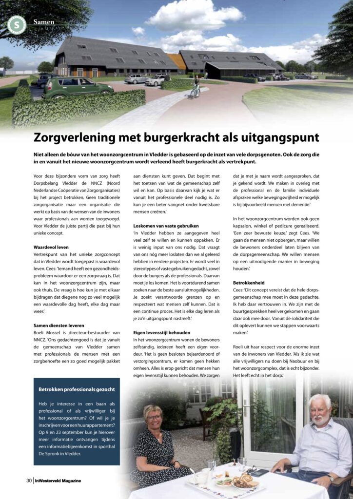 Pagina 3 Woonzorgcentrum Vledder InWesterveld Magazine sept 2020