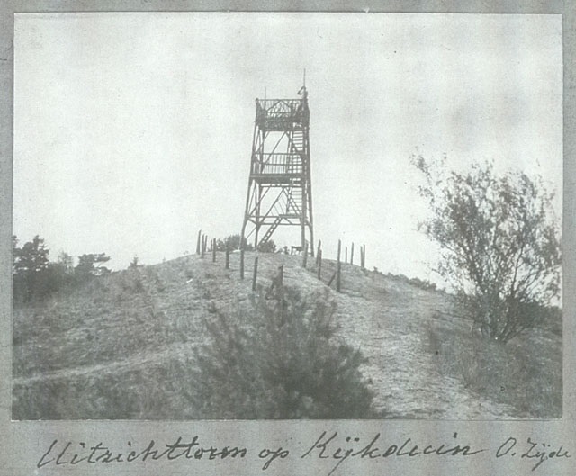 Historische foto uitzichttoren Kijkduin Diever